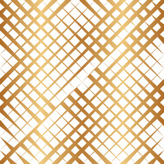 Wall Mural - Vector seamless pattern. Gold lines background. Repeated golden pattern. Repeating abstract texture. Geometric patern for design wallpapers, gift wrappers, cases, tiles, prints. Fade halftone stripes