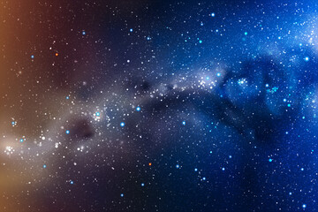 Sticker - night starry sky. milky way, stars and nebula. space vector background