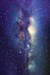 Canvas Print - night starry sky. milky way, stars, nebula. space vertical background
