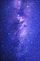 Canvas Print - night starry sky. milky way, stars, nebula. space vertical background