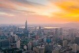 Fototapeta  - Skyline of Nanjing City at Sunrise in Summer