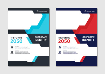 Wall Mural - vector editable corporate brochure design template. professional business flyer modern design backgr