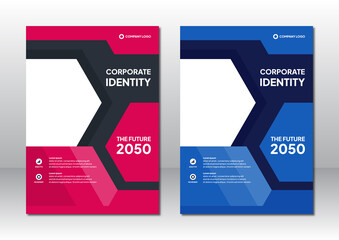 Wall Mural - vector editable corporate brochure design template. professional business flyer modern design backgr