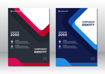 Wall Mural - vector editable corporate brochure design template. professional business flyer modern design backgr