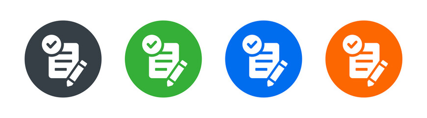 Poster - Agreement, contract icon symbol vector illustration.