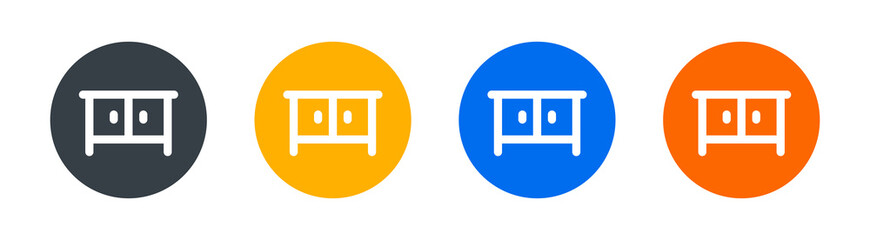 Poster - Interior sideboard icon vector illustration. Furniture and household concept.