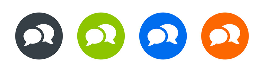 Poster - Message bubbles vector icon set. Communication concept. Conversation symbol.