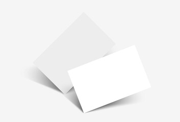 Wall Mural - Mockup realistic business card with sharp corners, isolated on transparent background. Vector illustration EPS 10