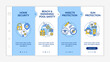 Summer break safety onboarding vector template. Responsive mobile website with icons. Web page walkthrough 4 step screens. Beach, swimming pool precaution color concept with linear illustrations