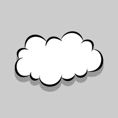Wall Mural - comics speech bubble for text pop art design. white empty dialog cloud for text message, tag, advert