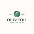 © Guna Studio - Olive Leaf Logo Template Isolated in White Background