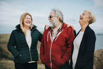 Group of seniors having fun together