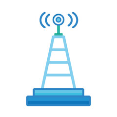 Sticker - blue antenna icon