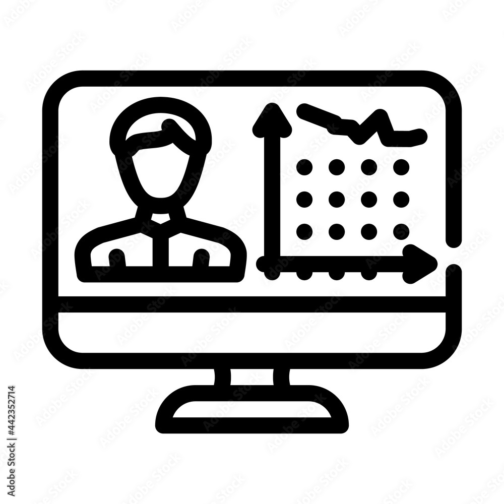 Vetor client activity analysis kyc line icon vector. client activity ...