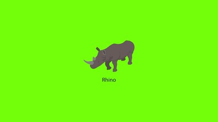 Canvas Print - Rhino icon animation