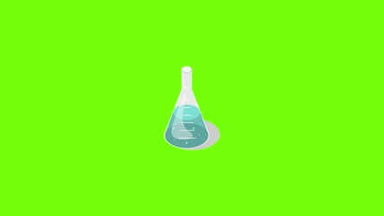 Poster - Chemistry glass transparent flask icon animation