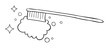 Cartoon vector illustration of toothbrush and foam