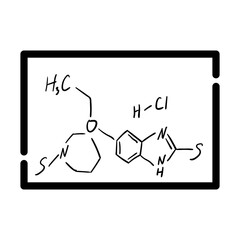 Sticker - Icon Of Chemistry Formula On Classroom Blackboard