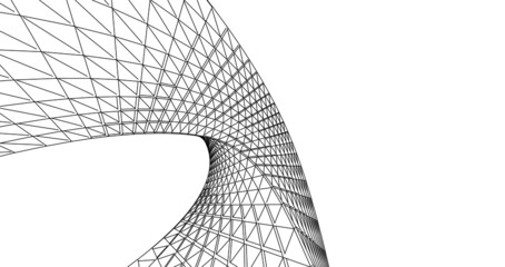 abstract architecture arch 3d illustration

