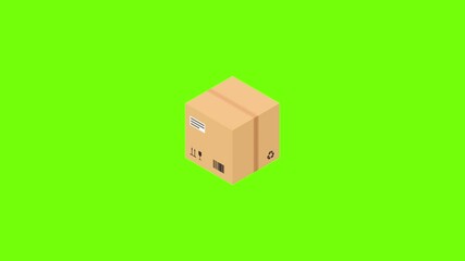 Poster - box parcel icon animation