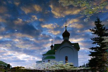 Church architecture of Murom, a city in Russia. 