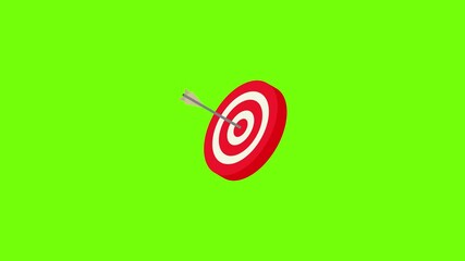 Canvas Print - Red archery target icon animation