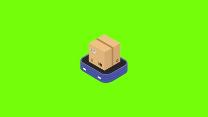 Poster - delivery box icon animation