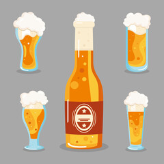 Canvas Print - beer symbol collection