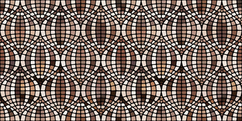 Poster - Pattern of vector mosaic in the oriental style.