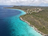 Fototapeta Łazienka - Plaża Kokomo na wyspie Curaçao - widok z drona