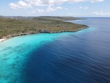Fototapeta Łazienka - Plaża Kokomo na wyspie Curaçao - widok z drona