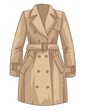 Trenchcoat with belt and buttons, autumn clothes
