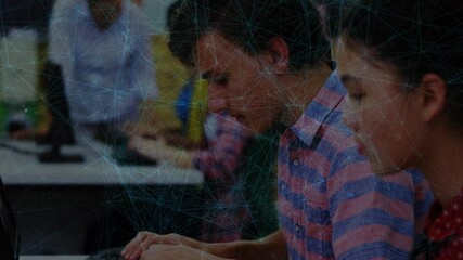 Poster - Animation of network of connections over students using computers