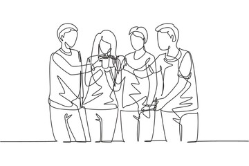 Poster - continuous one line drawing