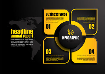 Wall Mural - infographics business, process chart design template for presentation, abstract timeline elements.