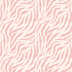 Zebra monochrome seamless pattern. Vector animal skin print. Fashion stylish organic texture.