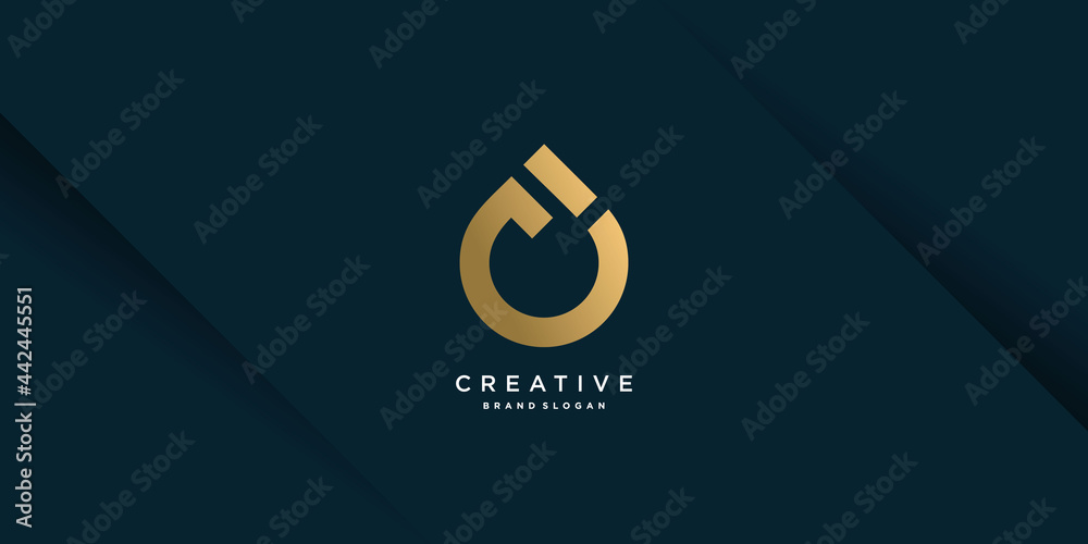 Letter F logo template with unique style Premium Vector part 4 Stock ...