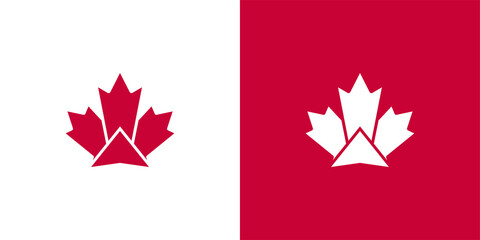 Wall Mural - maple leaf logo. canada leaves vector icon. symbol illustration.