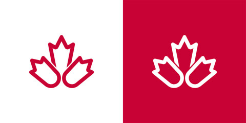 Wall Mural - maple leaf logo. canada leaves vector icon. symbol illustration.