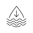 Low water level icon design. vector illustration