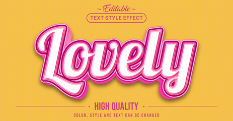 Poster - Editable text style effect - Lovely text style theme.