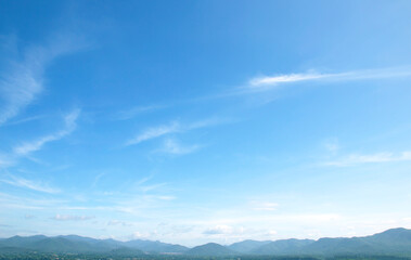 Wall Mural - blue sky background and white clouds soft focus