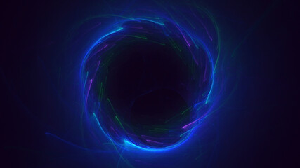 Poster - 3d rendering abstract round light background
