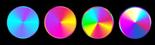 Radial Gradient Vector Circle Ring Rainbow Abstract Design.
