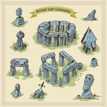 Fantasy Map Landmark Illustrations 1