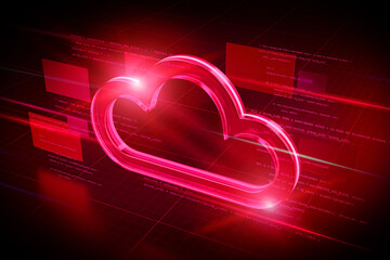 Poster - Cloud abstract background illustration - 3d rendering