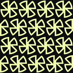 Poster - Yellow crosses pattern. Vector black background and simple crosses.