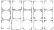 © Дмитрий - Set Black Simple Line Frame Collection Doodle Square Floral Frame Elements Vector Design Style Sketch Isolated Illustration For Banner