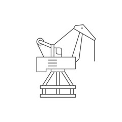 Wall Mural - Harbor crane line outline icon