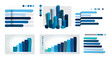 Set of charts, graphs. Simply color editable. Infographics elements.